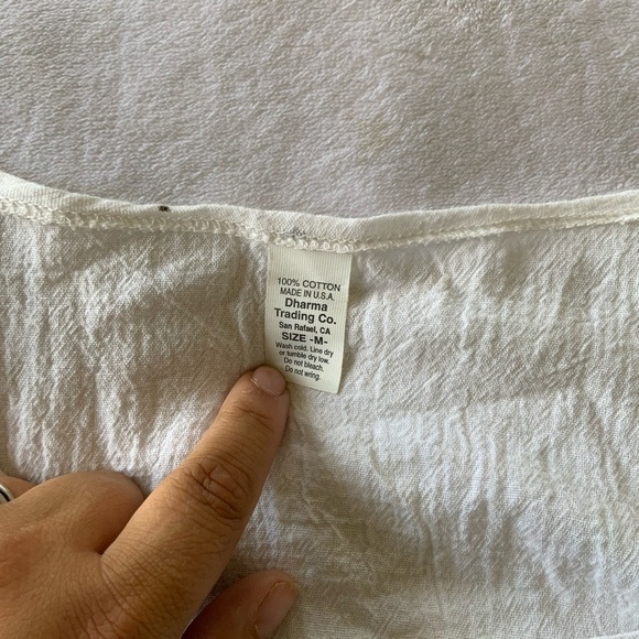𝅺DHARMA Trading Co. White Cotton Sun Dress - Picture 2 of 4